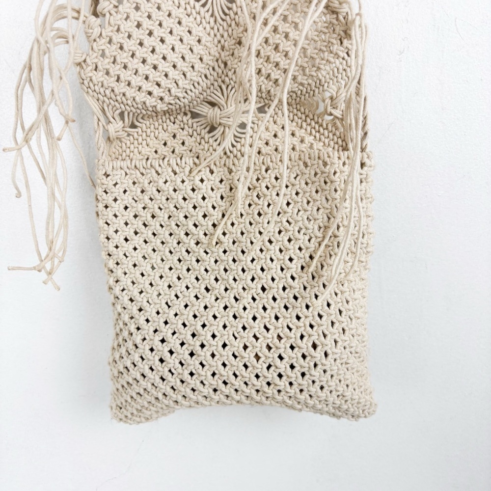 Macrame Woven Fringe Boho Crossbody bag - Picture 4 of 8